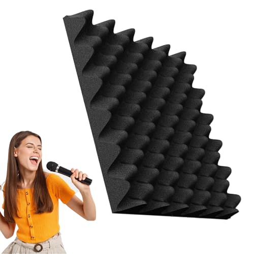 Schallschutzpaneele - Schallschaumplatten Zur Schalldämmung | Brandsicheres Keilpolster Selbstklebend Geräuschdämmend Dämmung Für Musikstudio Zubehör