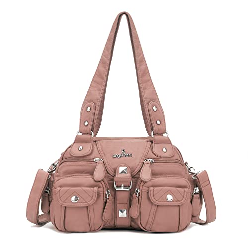 Image of Angel Kiss Hobo Crossbody Purses for Women Shoulder Bag Multipocket Soft Hobo Purses Removable Strap Leather Handbags