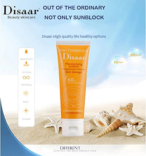 DISAAR SPF 60+ Moistening Sunblock Sunscreen Cream For Dry Sensitive Skin 80ml