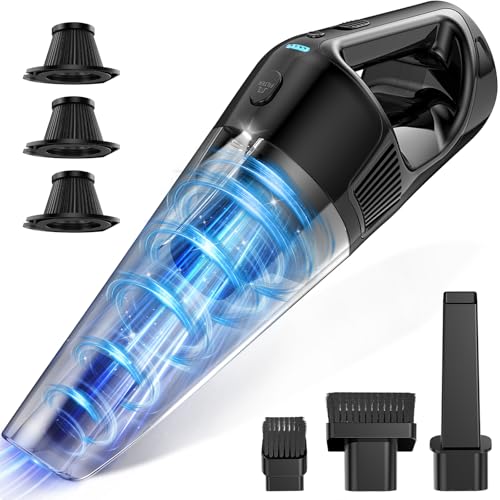 pemacom Handheld Vacuum Cordless Portable - 16000Pa Strong Suction Powerful Vacuum Cleaner with 800mL Dust Cup and LED Light - Home Daily Quick Clean High-Efficiency Living DW189