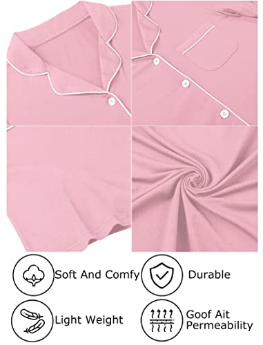 Image of Leikar Nightgowns for Women Button Up Labor Delivery Gown Sleep Shirts