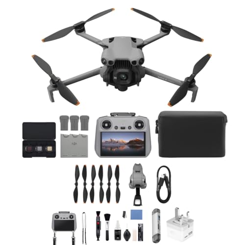 DJI Mini 5 Pro Fly More Combo Plus with RC 2 Drone with Camera Obstacle Sensing ActiveTrack 360 225 Gimbal Rotation 1-Inch CMOS 4K Drone for Beginners (Mini 5 Pro Fly More Combo Plus Bundle)