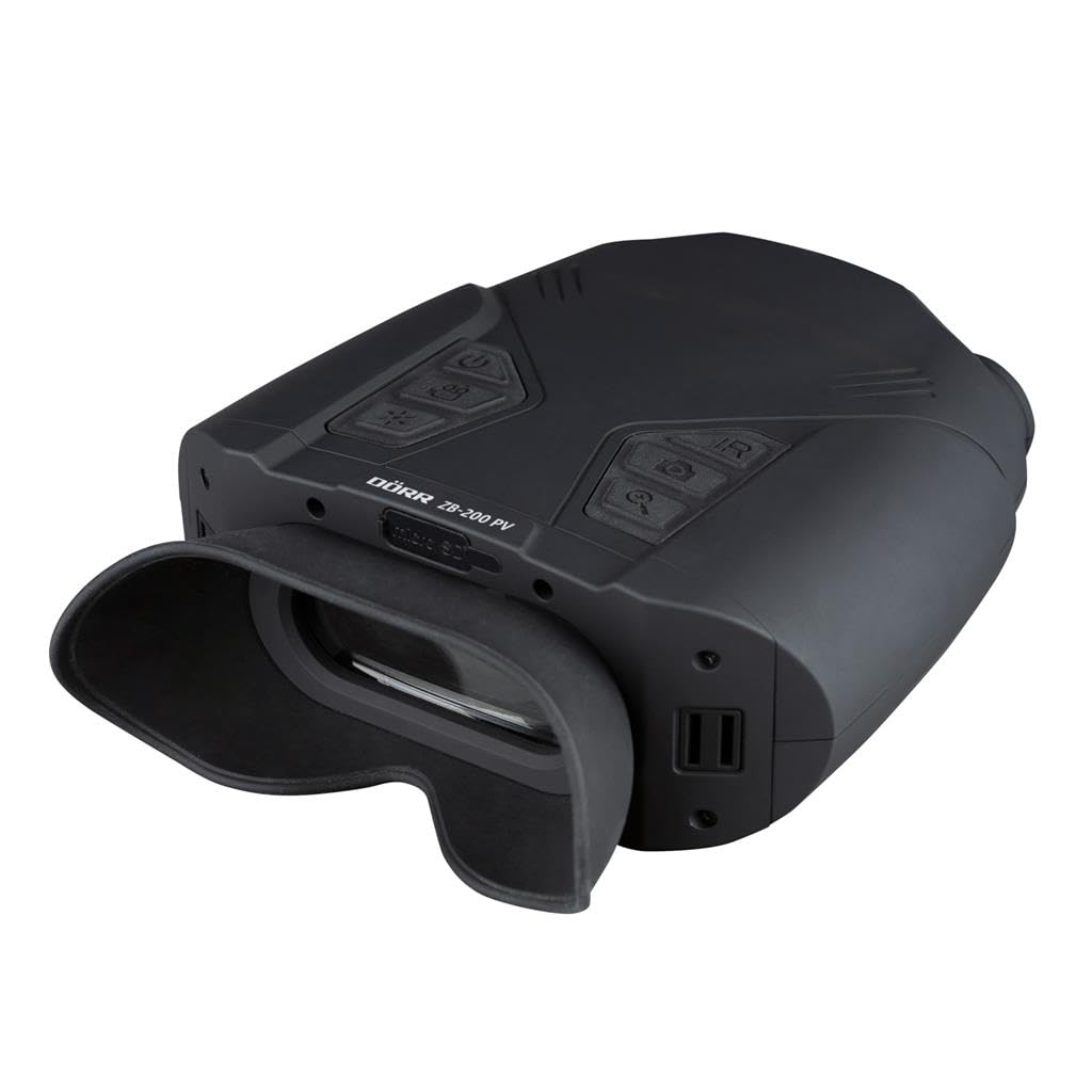 DÖRR ZB-200 PV | Binokulares Nachtsichtgerät | Digitales Nachtsichtfernglas | Foto- & Videoaufnahme | 500m Reichweite | Infrarotbeleuchtung | 2X Digitalzoom | LCD-Sucher