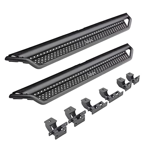 Go Rhino Dominator Xtreme D1 Sidestep & Brackets | Mild Steel, Textured Black | D14436T | Fits 2022-2024 Toyota Tundra Crew Max Pickup