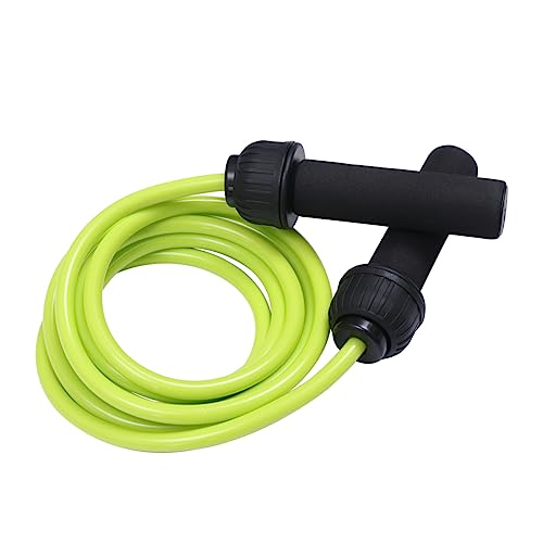 Corde à sauter lestée Mikikit verte et réglable pour fitness à la maison