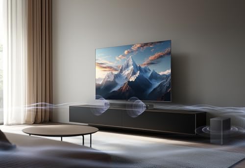 TCL S55HE Soundbar 2.1 Kanal mit kabellosem Subwoofer, 220W Heimkino-Lautsprecher, Dolby Atmos, DTS Virtual:X, Sound Expansion, Bluetooth 5.3, HDMI eARC, USB, Optisch, Wandmontage möglich