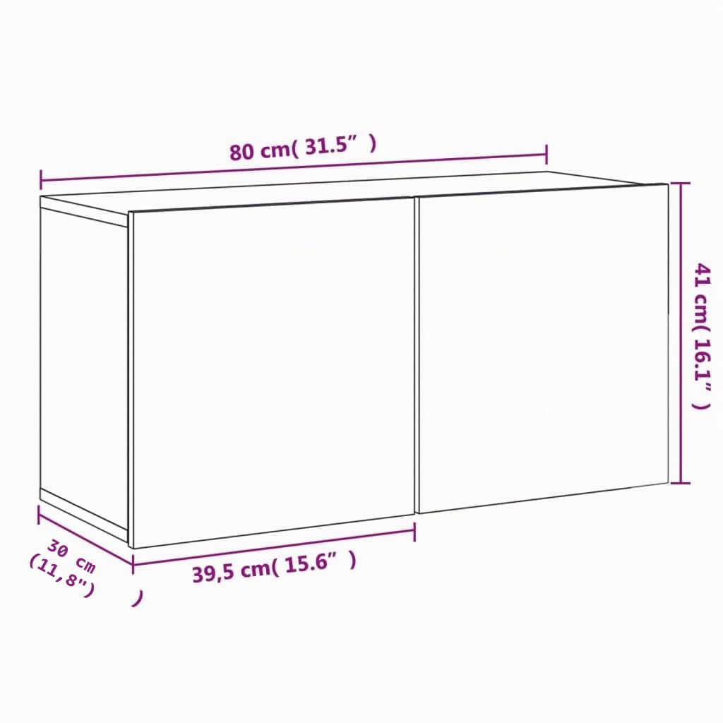 vidaXL Mueble para TV de Pared, Soporte Colgante con Almacenaje, Armario Consola Flotante, Mueble Multimedia para Salón Dormitorio, Blanco