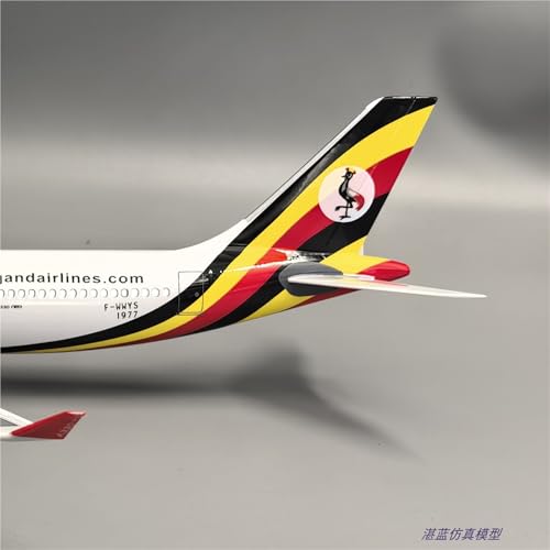 Modelo de avión Uganda Airlines 330 réplica coleccionista con luces LED 7