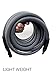 SYXQT Hybrid Air Hose 3/8-Inch x 100FT，Air Compressor Hose 300 PSI Heavy Duty, Lightweight, Kink Resistant, All-Weather Flexibility with 1/4-Inch Industrial Air Fittings and Bend Restrictors,Gray