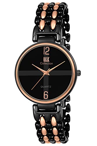 Image of IIK COLLECTION Watch for Women Round Dial |Analogue Quartz Movemnet Ladies Watch|Long Battery Life|Stainless Steel Adjustable Bracelet Chain Strap|Fancy Clasp Safety Watch for Woman