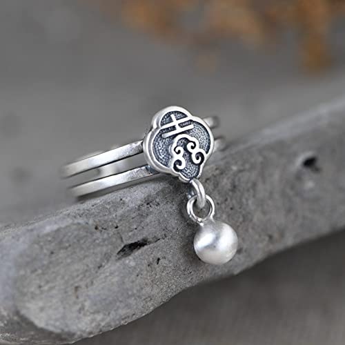 Bague pour femme us clouds and tassels s925 argent ajustable