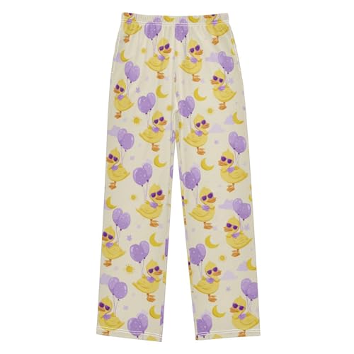Cute Funny Ducks Lounge Pajama Pants Soft PJ Bottoms for Sleepwear Ages 6-14 Years