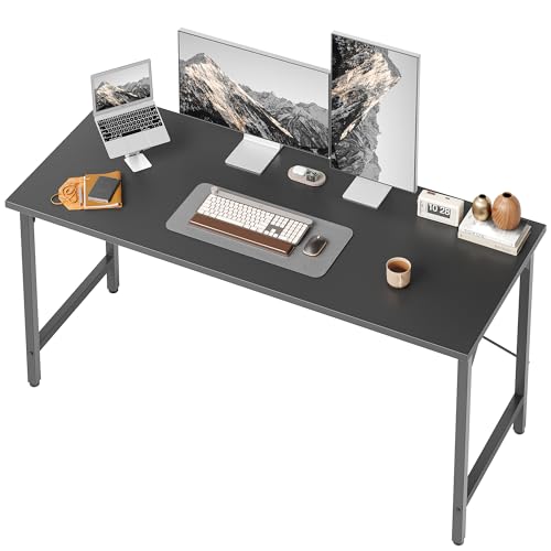 BEXEVUE Schreibtisch, 120 x 48 cm Kleiner Computertisch, Bürotisch für Arbeitszimmer, Schlafzimmer, Industrie-Design, Metallgestell, Holz PC Tisch für Home und Office