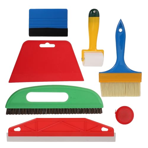 TOKIDNY 7 Piezas Kit de Herramientas para Vinilo Automotriz Raspador de Borde Suave Espátula para Secado y Aplicación de Películas Protege Pintura y Cristales Instalación de Vinilo para