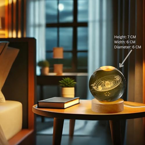 Image of 3D Galaxy Crystal Ball Night Light Table Lamp
