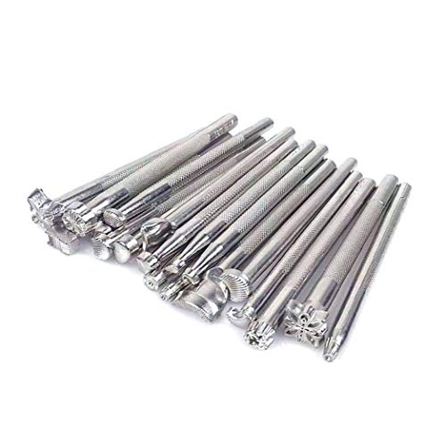 Bricolage cuir travail Saddle Faire Outils Set Sculpture Craft Poinçon Timbres Outils à la main d'art Estampage cuir gaufrer 20PCS Timbre Cover