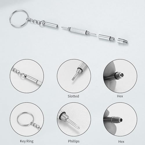 500 Pcs Eyeglasses Repair Kit, Sunglasses Repair Kit, includes Glasses Screws and Screwdrivers, Glasses Nose Pads,Glasses Cloth, Tweezer, for Glasses Sunglasses Watch Repair Kit - Thumbnail 2