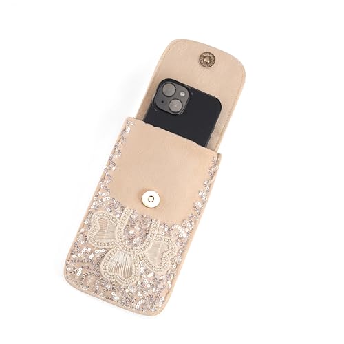 Image of J I ACCESSORIES Velvet Saree Clutch Mobile Pouch Waist Clip Ladies Purse Gift For Women