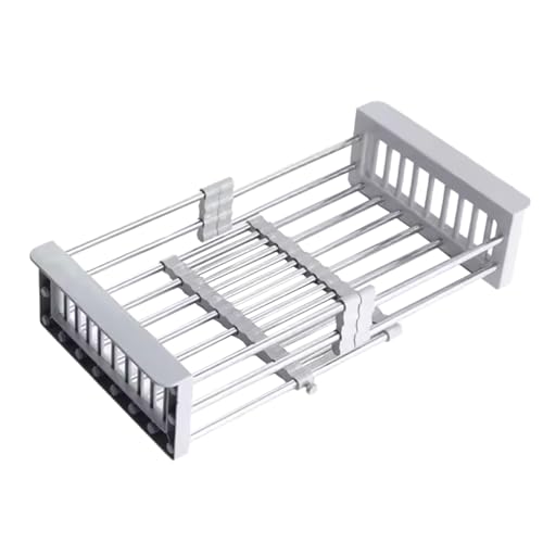 Cesto Escorredor Aço Inox Cuba Ajustável De Pia Extensível Cor Prata Cozinha - Brinovar