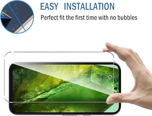 Image of Uyiton by SHILD - (Pack of 2) Tempered Glass Screen Protector for Google Pixel 8A | 9H Hardness | HD Clarity | Fingerprint Unlock Support | Edge-to-Edge Coverage | Easy Installation