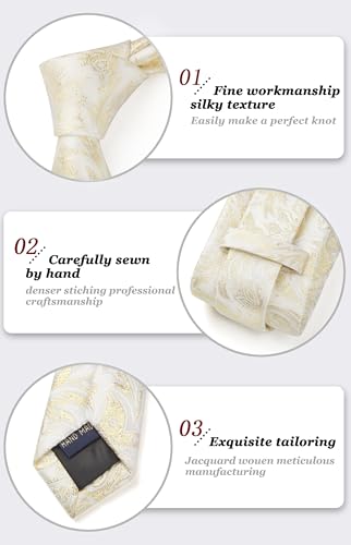 Image of Enlision Mens Ties Solid Color Satin Necktie Ties for men Handkerchief Cufflinks Pocket Squares for Wedding