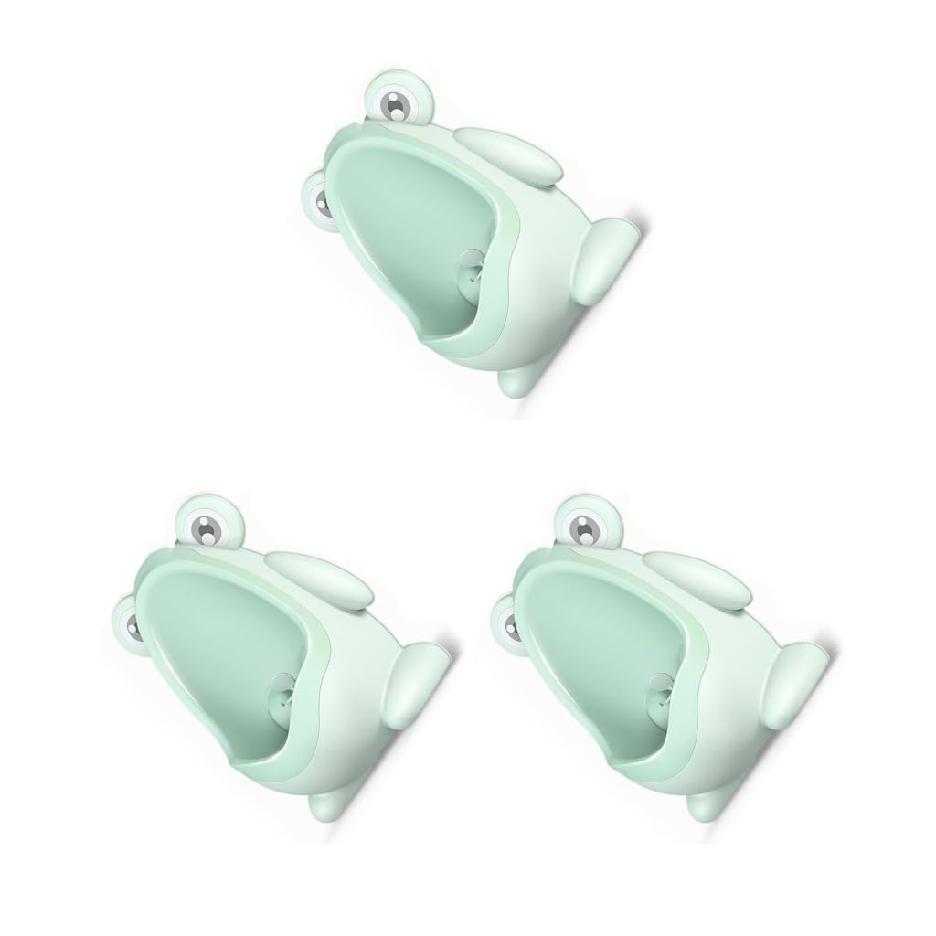 3 Set von wandmontierten Kinder-Urinalen, tragbar, Toilette, Training, Urinieren, Säugling, Kleinkind, Baby, Frosch, Töpfchen, Badezimmer