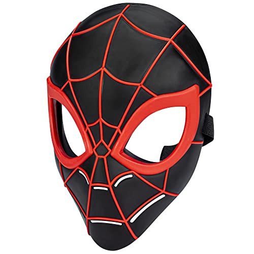 Spider-Man Marvel Across The Spider-Verse Miles Morales Mask for Kids Roleplay and Costume Dress Up, Toys for Ages 5 and Up