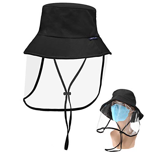Boné Exterior, Andoer Chapéu protetor com escudo removível transparente facial homens mulheres chapé