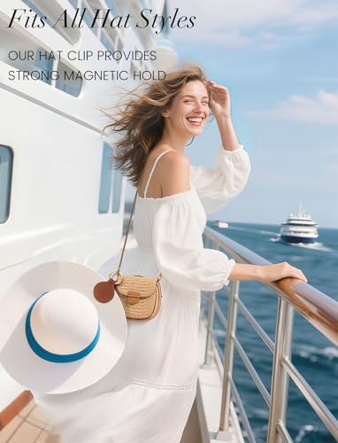 Niveaya Magnetic Hat Clip for Travel on Bag - Magnet Storage Hook, Vacation Traveling Essentials Accessory2