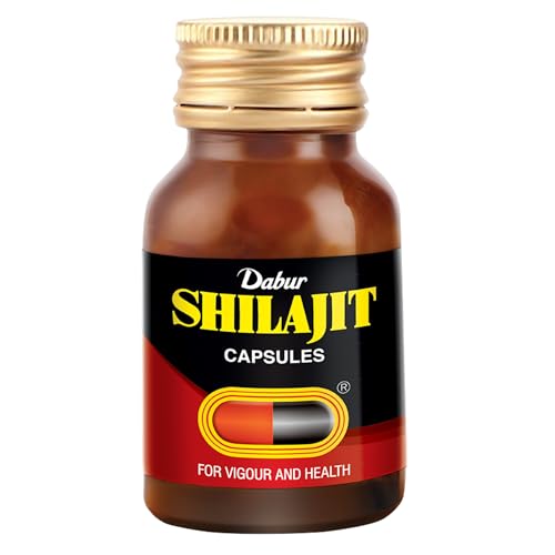 Dabur Shilajit Ayurvedic Capsules - 30 capsules | Pure Shilajit w...