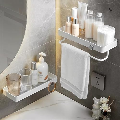 Caddy douche acrylique étagère flottante 40cm murale pour rangement - 3