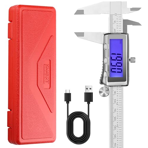 6'' Rechargeable Digital Caliper, All Metal & Long Lasting Design...