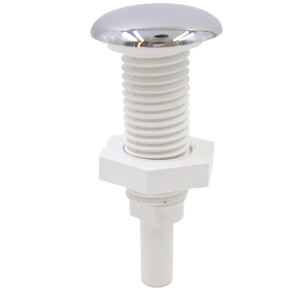 Material ABS de Chorro de Aire con Superficie cromada, Accesorios para bañera de Masaje, Boquilla de Dientes Rectos con Base Blanca, baño, H