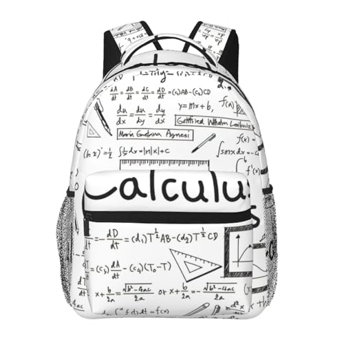 Mochila básica duradera para viajes con estampado de cálculo Geek matemático 40cm