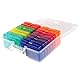 SYUTBOU Foto Aufbewahrungsbox 16 Fächer, Fotobox für 15 x 10 cm Fotos, Bunt Foto Organizer Box Fotohalter zur Aufbewahrung