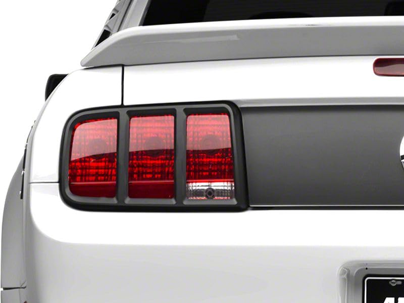MMD Tail Light Trim; Matte Black Compatible for 05-09 Mustang