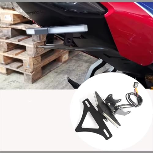 Support plaque immatriculation CBR1000RR-R rigide avec support feu arrière intégré
