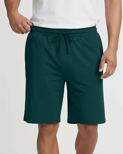 Image of 3 Pack Men's Pajama Shorts Sleep Lounge Casual PJ Comfy Cooling Pockets | Available In Big & Tall, Soft, Stretchy, Breathable, Elastic Waist, Athletic, Gym, Workout, Sweat, Summer, Night, Bottoms