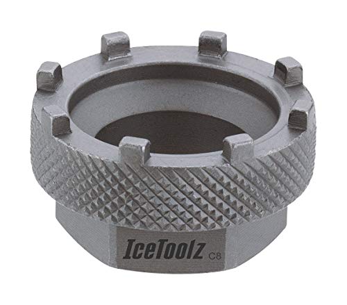 IceToolz Bottom Bracket Drive | Works with Shimano & ISIS Drive Compatible Catridge Bottom Brackets and Chainring Lockring | 8 Notch