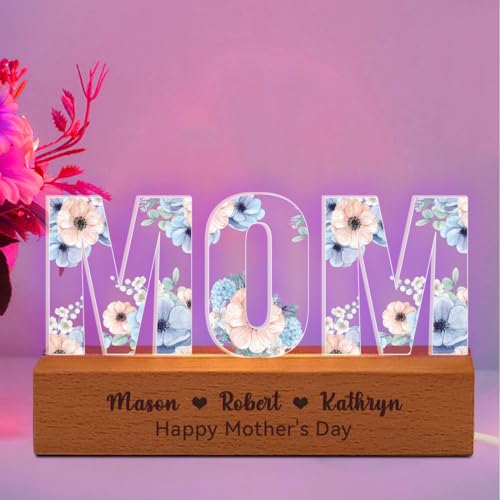Lámpara de Mesa LED Acrílica Personalizada para Mamá miniatura 4