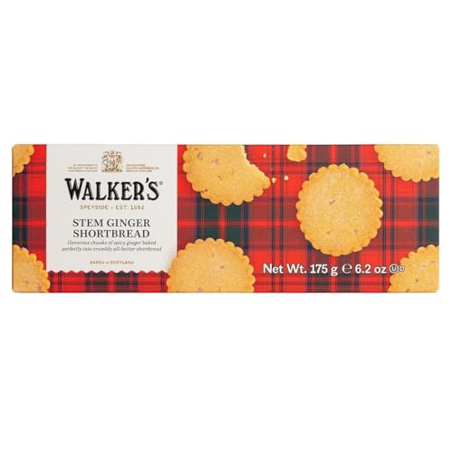Walkers Stem Ginger Shortbread - 175 gr - Biscuits au beurre et Gingembre