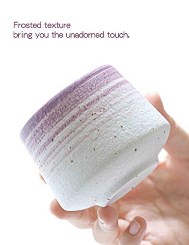 Tang Pin Handcrafted Ceramic Tea Cups Chinese Kung Futea Cup Set Of 2, Coffee Mugs For Cappuccino, Ceramic Sake Cups, 6 Oz(Black & White) #TOP5