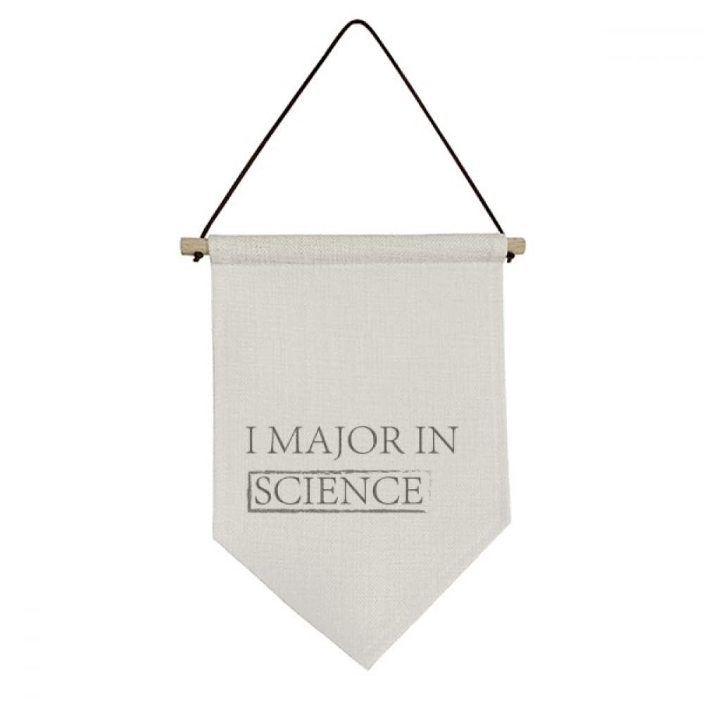 Drapeau en toile avec citation I Major In Science pour déco murale