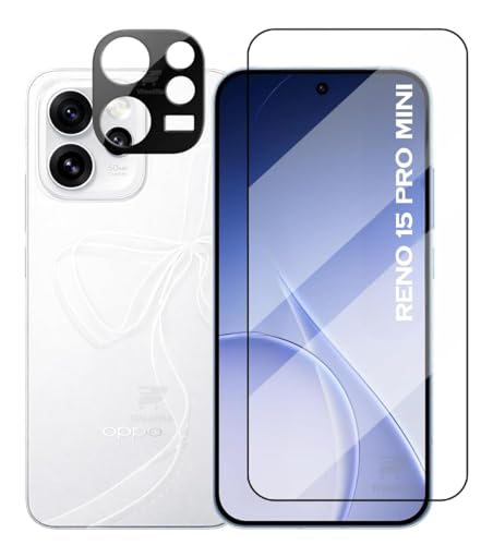 Image of [1+1 Tempered Glass for Oppo Reno 15 Pro Mini 5G with Camera Lens Protector Edges to Edge Screen Glass Protector 9H Hardness - (Pack of 2)