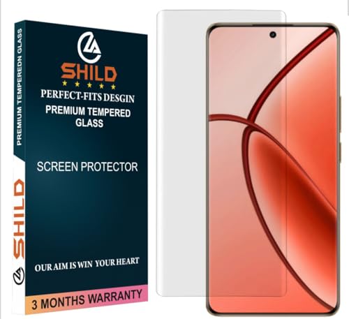 Image of SHILD Premium UV Tempered Glass Screen Protector for Realme P1 Pro 5G (6.7 Inch) - Full Adhesive, UV Curved Edge, HD Clarity, 9H Hardness, Fingerprint Unlock Compatible, Case Friendly - Pack of 1