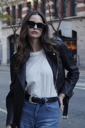 VISOONE Fashion 100% UV400 Protection Rectangle TR90 Y2K Sunglasses Accessories for Women Men RIVER4