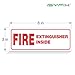 iSYFIX Fire Extinguisher Inside Signs Stickers – 4 Pack 8x3 Inch – Self-Adhesive Vinyl Decals, Laminated for UV, Weather, Scratch, Fade Resistance, for Cars, Trailers, Rv's, Trucks and Vehicles