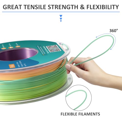 Image of GIANTARM Silk PLA Filament 1.75 mm, 3D Printer Filament PLA 1 kg Spool, Colour Grandient