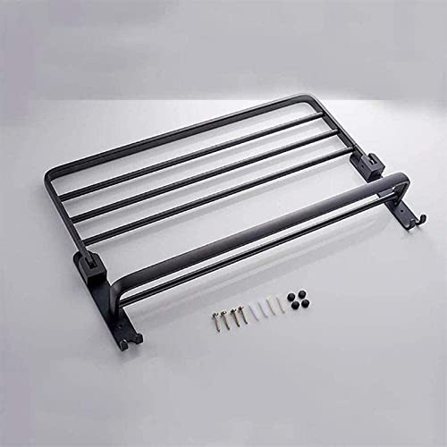 Porte-serviettes pliable avec support de rangement supérieur - 3