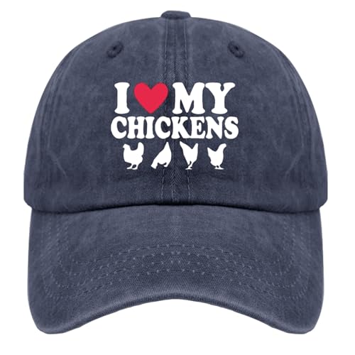 TKPA MOL Dad Hats I Love My Chickens Trucker Caps for Teen Graphic Washed Denim Adjustable TKPA MOL Dad Hats I Love My Chickens Trucker Caps for Teen Graphic Washed Denim Adjustable